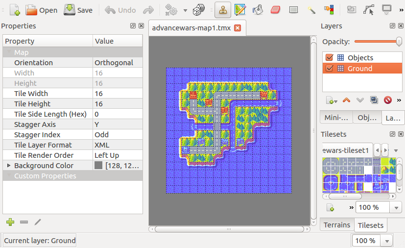 Edit a level with Tiled Map Editor