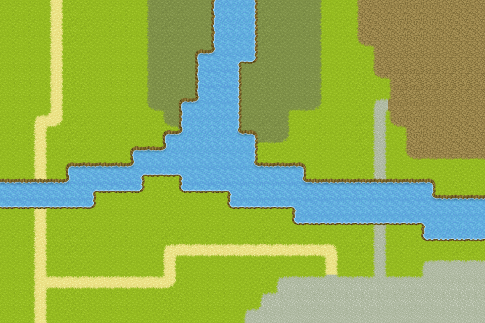OpenGL Level with 2 layers (ground and water)