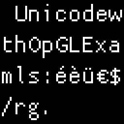 OpenGL 2D Facade minimal text tileset