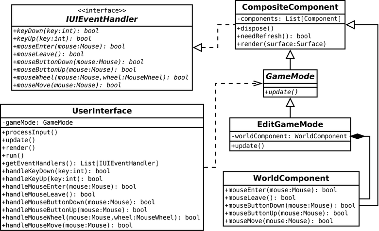 User interface event handling